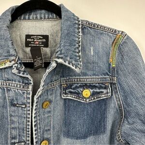 Polo Ralph Lauren Distressed Julie Jean Jacket Large J0023